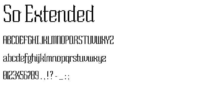 So Extended font